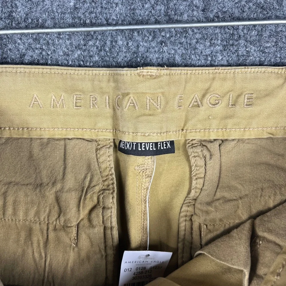 American Eagle Chino Pants Mens 33 Khaki Slim Straight Ne(x)t Level Flex